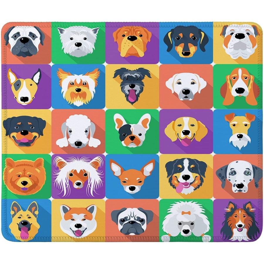 大人も着やすいシンプルファッション 防水 薄い 滑る ズレない 犬図鑑 小さめ おしゃれ マウスパッド Smooffly カワイイ オフィス ゲーム 光学式 ラバー 布 アイコン 犬集合 マウスパッド Www We Job Com