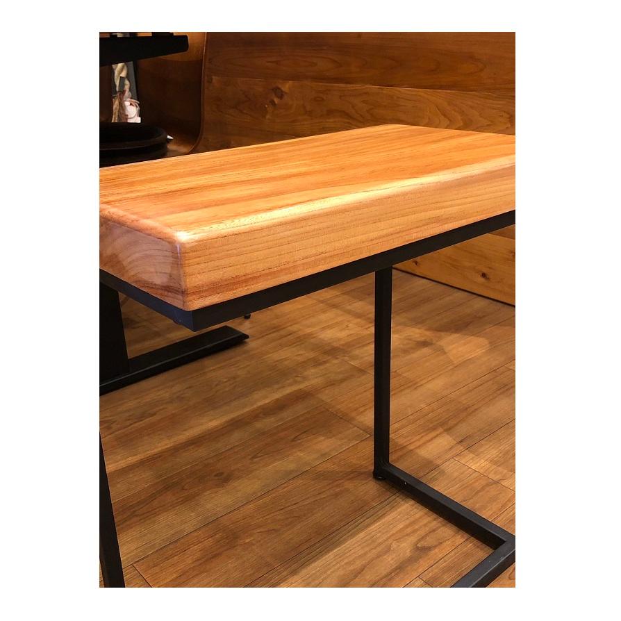 アイアン家具 サイドテーブル 一枚板 欅 アイアン家具 サイドテーブル