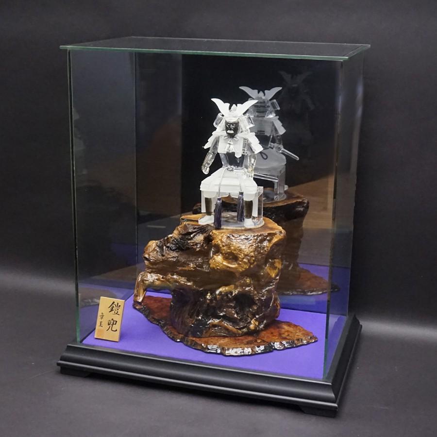 河野潔造 雅号章玉 鎧兜 水晶 戦国武将 唐木 伝統工芸品 甲州 河野潔造 雅号章玉 鎧兜 水晶 戦国武将 唐木 伝統工芸品 甲州