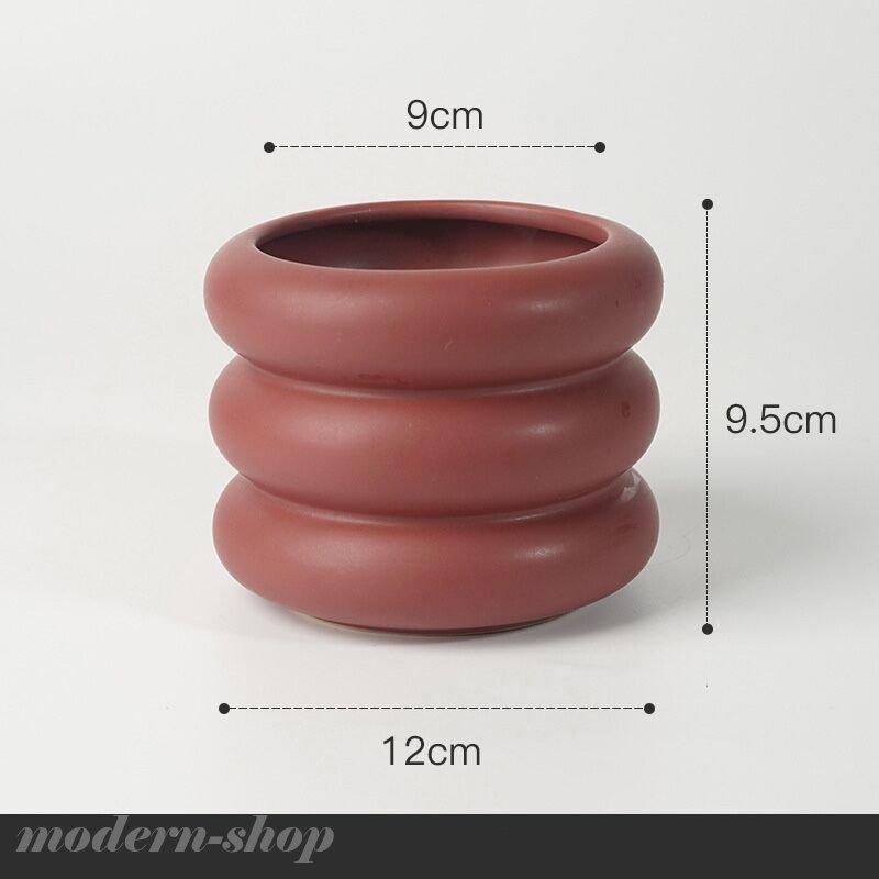 植木鉢おしゃれ鉢カバー観葉植物陶器鉢陶磁器プランター筒形丸サークル円柱室内屋内北欧グリーンポットインテリア小物卓上玄関リビング｜seristore｜07