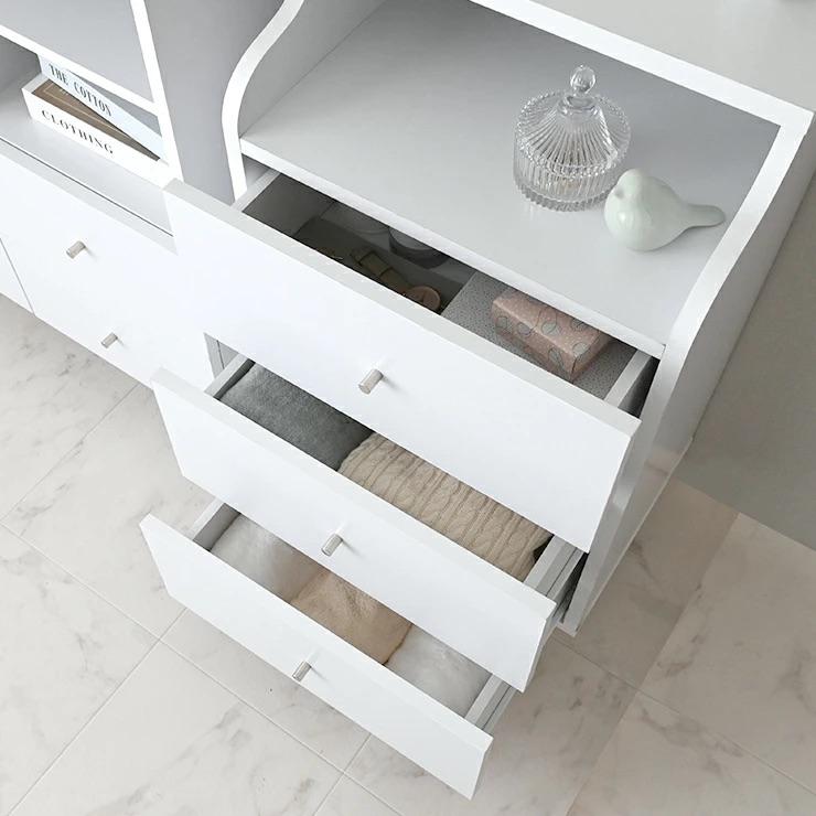 4FUL（フォーフル） チェスト 木製 3段 白 北欧 幅45 おしゃれ