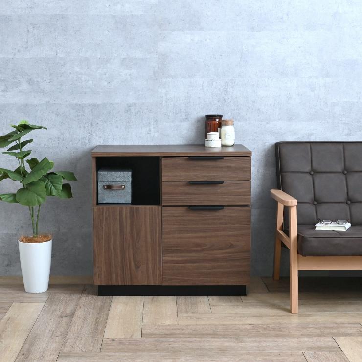 4FUL（フォーフル） キャビネット 北欧 おしゃれ 木製 引き出し 幅75