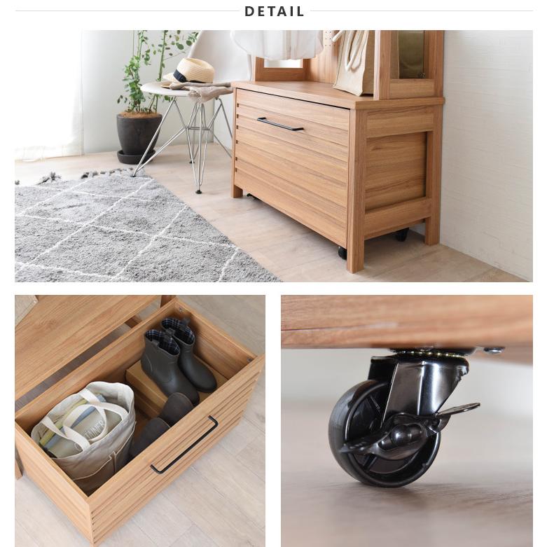 オールドカリモク ハンガーラック コートハンガー 傘立て ミラー付き