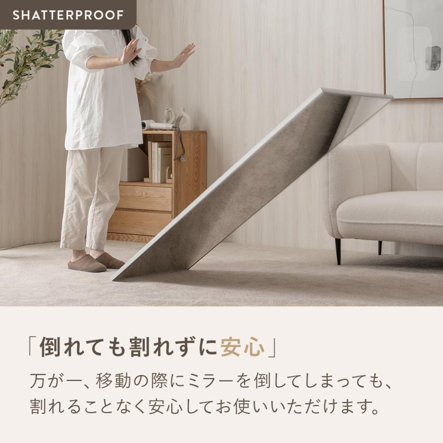 4FUL（フォーフル） 超軽量 割れない鏡 壁掛け 立てかけ 姿見鏡 全身鏡