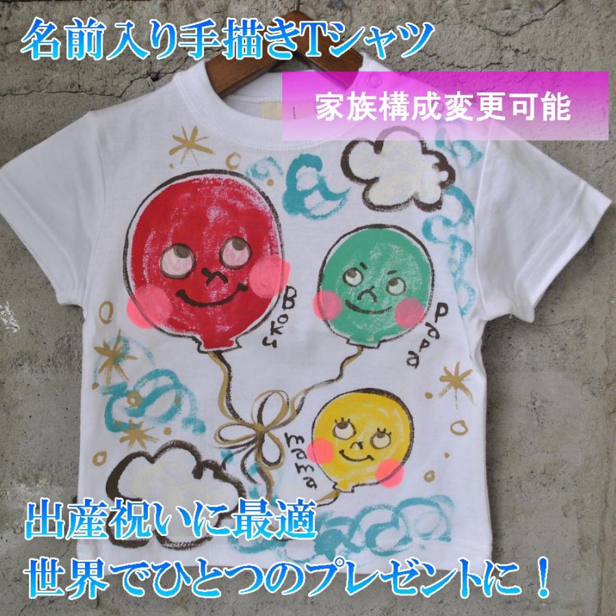 ｔシャツ お揃い 名入れ 名前入り 手書き 出産祝い ギフト プレゼント 風船ファミリー 80cm 130cm Fusen セッションズ 通販 Yahoo ショッピング