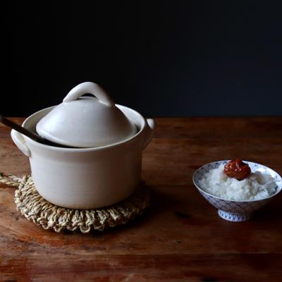 ①里窯　ごはん土鍋釜　一人前鍋 土鍋 炊飯 ご飯鍋 1合 一人用 一合用 土鍋炊飯器 ご飯 土鍋でご飯を