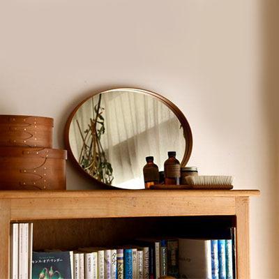ウォールミラー Homestead シェーカーオーバルミラー Lサイズ 丸