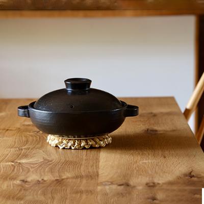 土鍋 浅がた土鍋 萬古焼 7.5号 二人用 おしゃれ 日本製 味噌煮込み