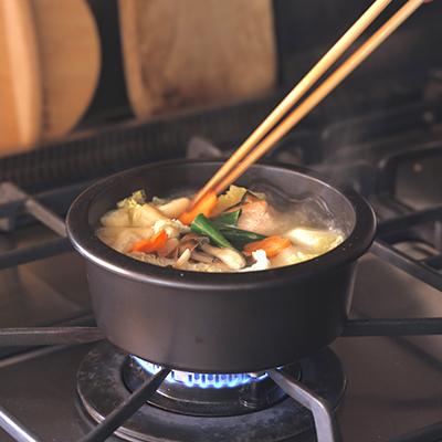 懐石ひとり鍋＋コンロSET】 一人鍋 小さな卓上鍋 一人鍋用鍋 一人鍋