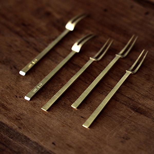 東屋 姫フォーク 【5本セット】 真鍮 フォーク レトロ ヒメフォーク