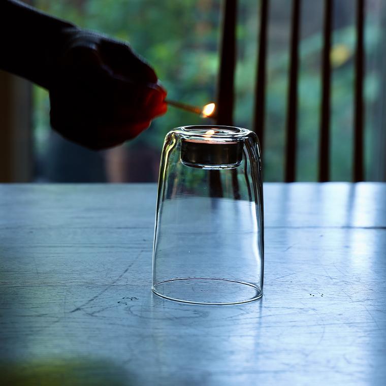 キャンドルホルダー Glass Candle Holder 120mm ガラス おしゃれ 家