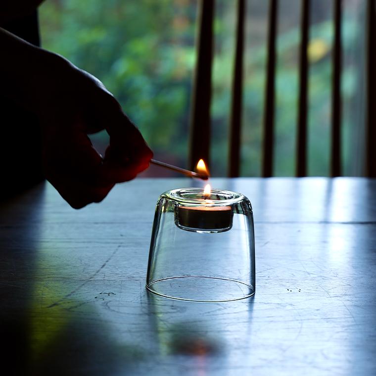 キャンドルホルダー Glass Candle Holder 70mm ガラス おしゃれ 家