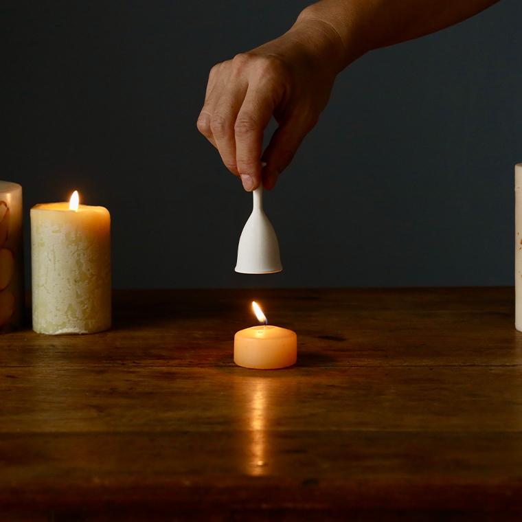 ろうそく消し h+ snuffer 蝋燭消し ロウソク消し 仏具 小物 単品 仏具