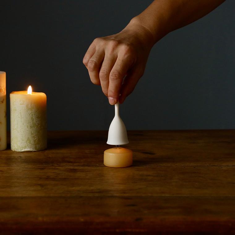 ろうそく消し h+ snuffer 蝋燭消し ロウソク消し 仏具 小物 単品 仏具