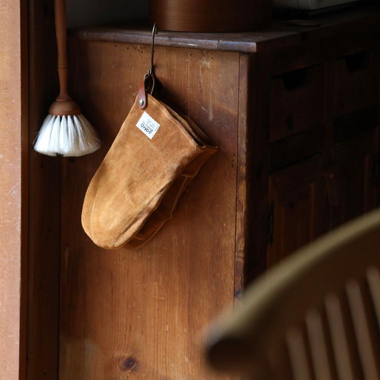 鍋つかみ レザーミトン M おしゃれ 耐熱 なべつかみ ミトン キャンプ