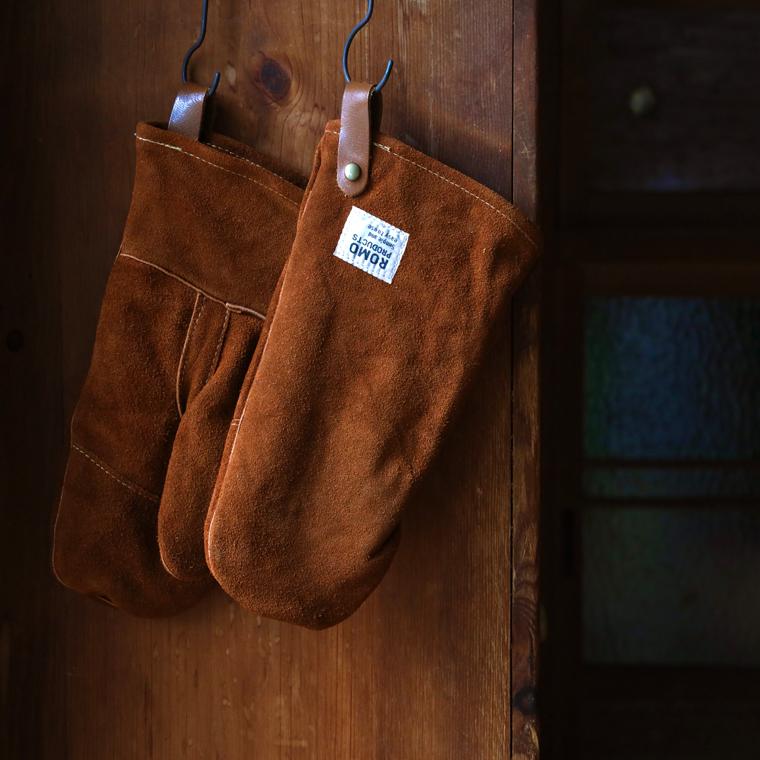 ガリャルダガランテ ブラウン レザー ミトン型手袋 鍋つかみ レザーミトン M おしゃれ 耐熱 なべつかみ ミトン キャンプ