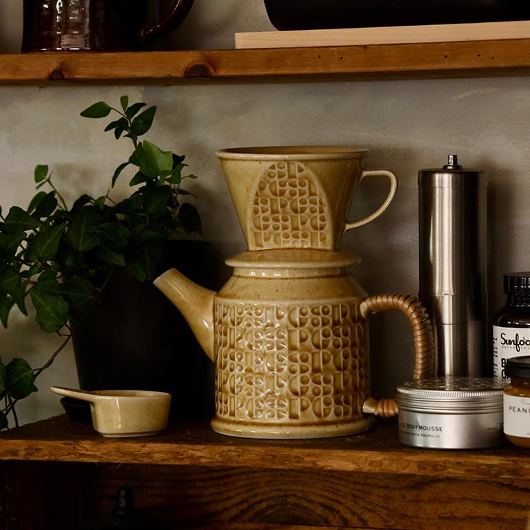陶製ブラウンコーヒードリッパー Kalita 陶器製コーヒードリッパー ロトブラウン101（1〜2人用