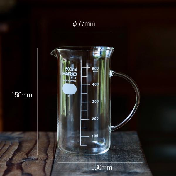 HARIO（ハリオ） 計量カップ 耐熱 500ml ガラス 耐熱ガラス 電子レンジ