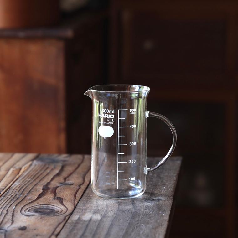 アンティーク、ガラス製計量カップ 3個セット HARIO（ハリオ） 計量カップ 耐熱 500ml ガラス 耐熱ガラス 電子レンジ