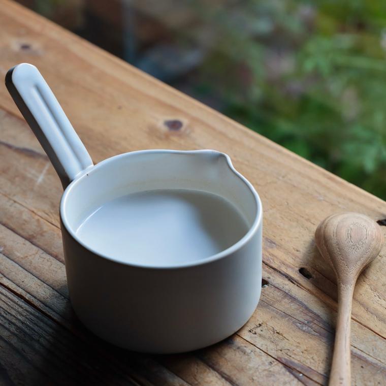 かもしか道具店 鍋 片手鍋 ミルクパン12cm おしゃれ 日本製 陶器 12