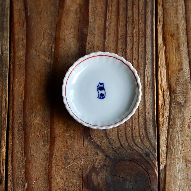 東屋 豆皿 セット おしゃれ 6cm 白 箸置き 小皿 正月 猫 和食器 皿