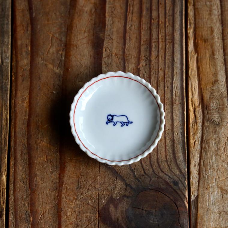 東屋 豆皿 セット おしゃれ 6cm 白 箸置き 小皿 正月 猫 和食器 皿