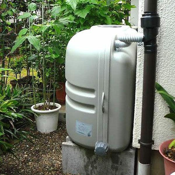 雨水タンク ホームダム ミニダブル 110L 2台セット グレー 補助 雨水タンク ホームダム ミニダブル 110L 2台セット グレー 補助