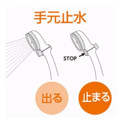シャワーヘッド 節水 タカギ キモチイイシャワピタWT メタリック JSB022M シャワーヘッド交換方法 手元スイッチ | タカギ | 04