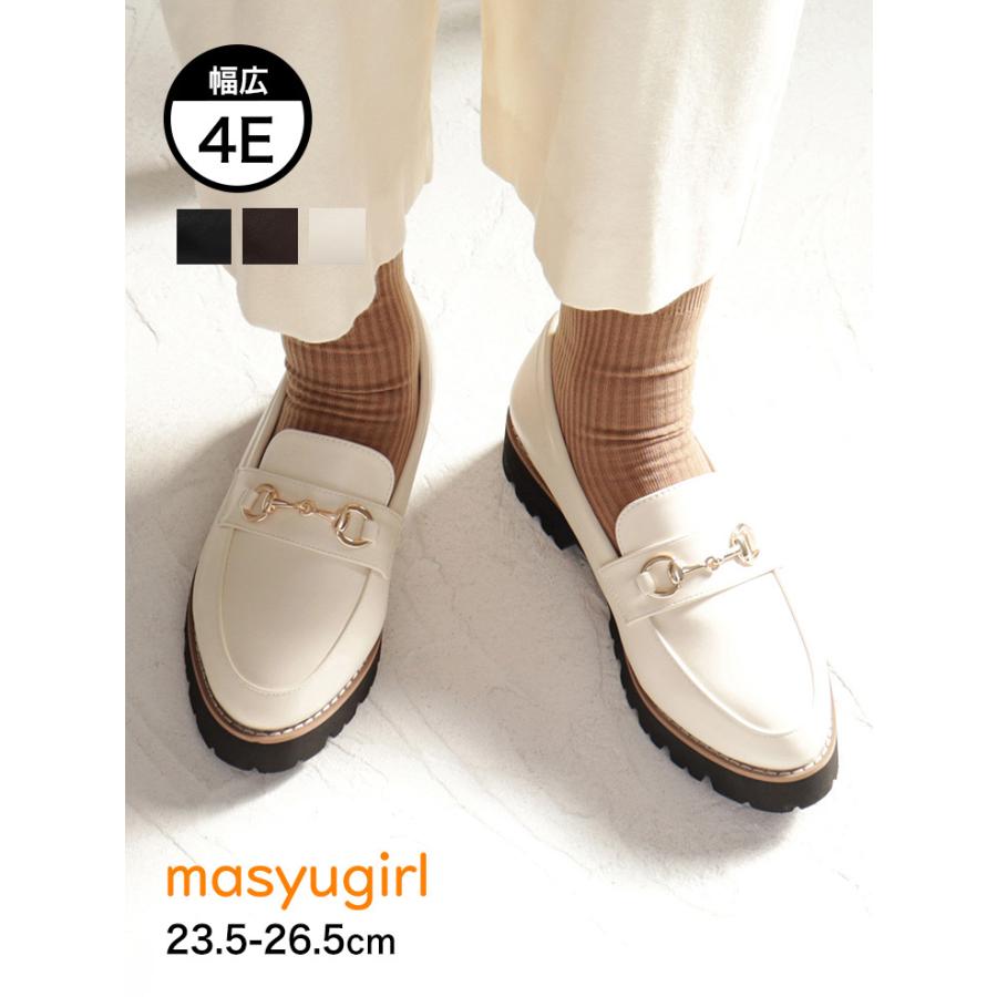 マシュガール Masyugirl Newカラー 送料無料 4e幅広 大きいサイズ ビットモチーフ厚底ローファー レディース パンプス 99 Mg 4007 4e Sesto Begin At Kobe 通販 Yahoo ショッピング