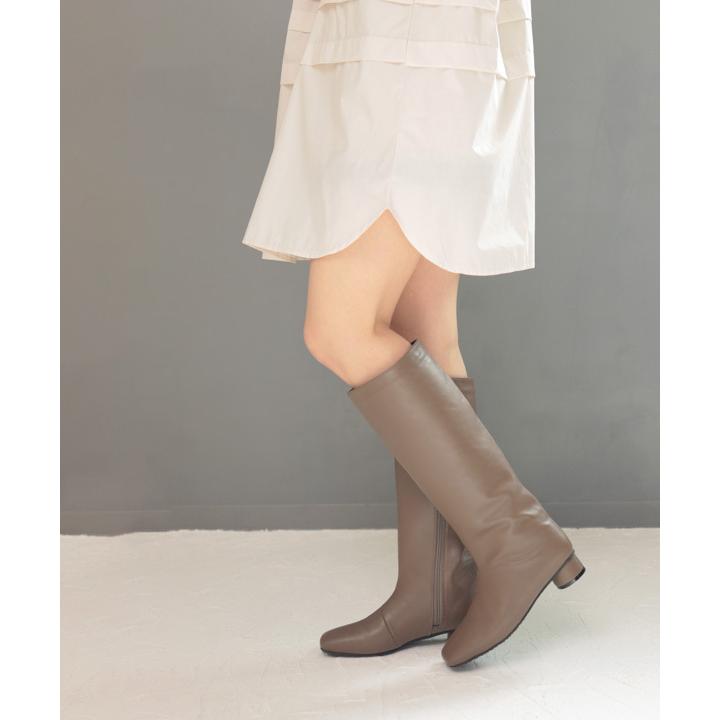 21春夏新作 送料無料 ブーツ レディース 靴 ローヒール スクエアトゥ ロングブーツ 歩きやすい Dab Sesto Begin At Kobe 通販 Yahoo ショッピング