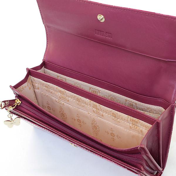 ANNA SUI（アナスイ） 財布 レディース 長財布 かぶせ長財布 エナメル