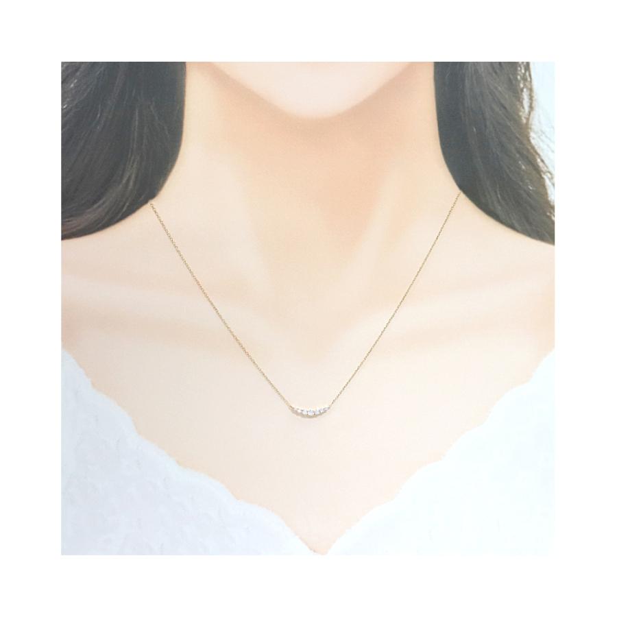 リボン済＆紙袋 4℃ ネックレス ヨンドシー 正規品 レディース canal4℃ ペンダント カナル4℃ 7石モチーフ 4ドシーの画像