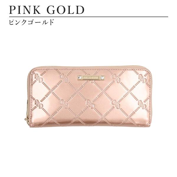 PINKY&DIANNE コモンエナメル L字ファスナー折り財布 ピンクゴールド PINKY&DIANNE 【正規販売店】PINKY&DIANNE コモンエナメル L字