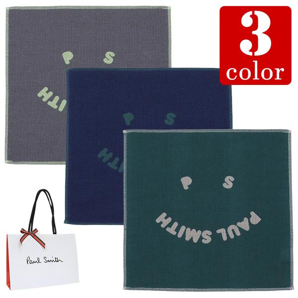 ポールスミス Paul Smith メンズ ハンカチ ハンドタオル スマイル Happy 230366 JHANK 喜ばれるギフト | Paul Smith