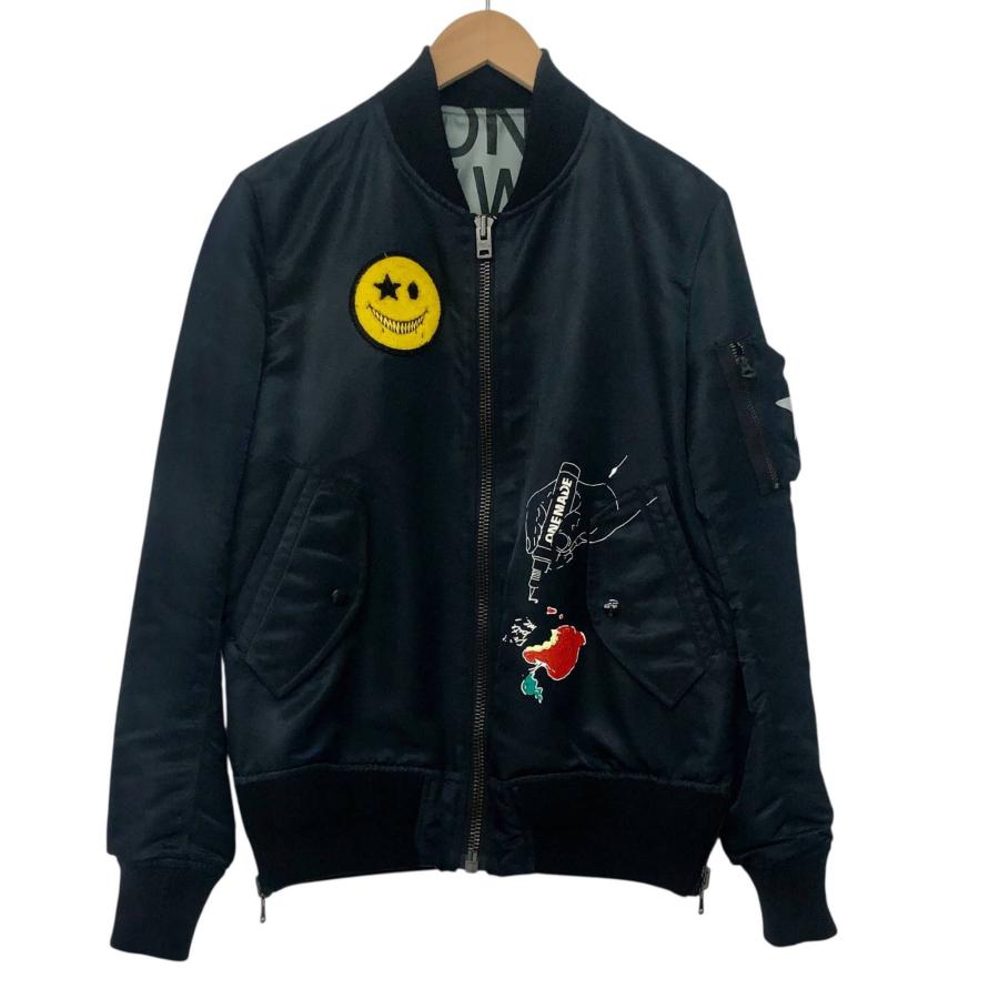 【ワコマリア】リバーシブル　MA-1　ジャケット　ロゴ刺繍入り　着画あり　日本製 ワコマリア】リバーシブル MA-1 ジャケット ロゴ刺繍入り 着画あり