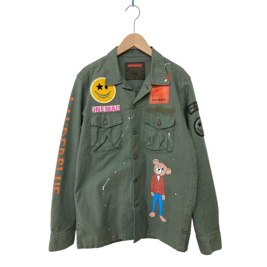 ONEMADE ミリタリージャケット 44 カーキ ONEMADE/ワンメイド/ミリタリーシャツ/サイズ44/カーキ/長袖/メンズ