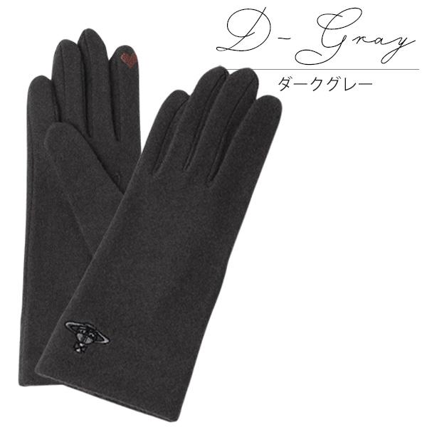 Vivienne Westwood 黒のレザー手袋 orb柄　レディース Vivienne Westwood（ヴィヴィアンウエストウッド） ヴィヴィアン