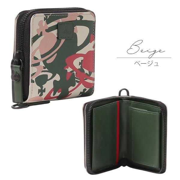 ヴィヴィアンウエストウッド メンズ 二つ折り財布 ラウンドファスナー 小銭入れ コインケース 迷彩 カモフラージュ ブランド プレゼント CAMOUFLAGE ORB VWK803 VWK803