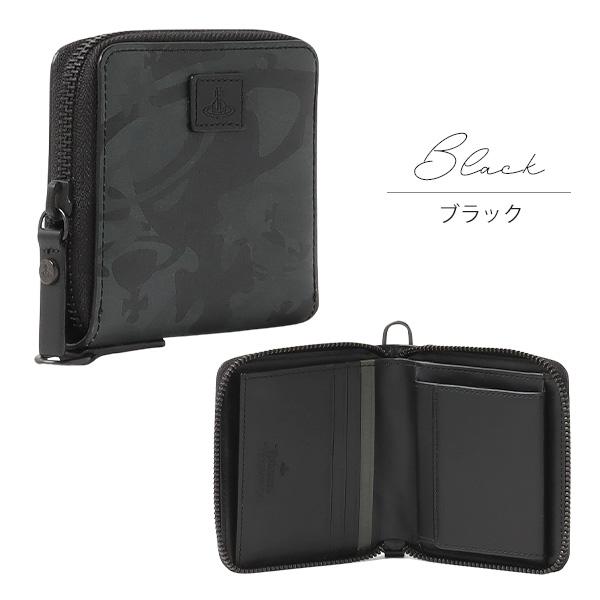 ヴィヴィアンウエストウッド メンズ 二つ折り財布 ラウンドファスナー 小銭入れ コインケース 迷彩 カモフラージュ ブランド プレゼント CAMOUFLAGE ORB VWK803 VWK803