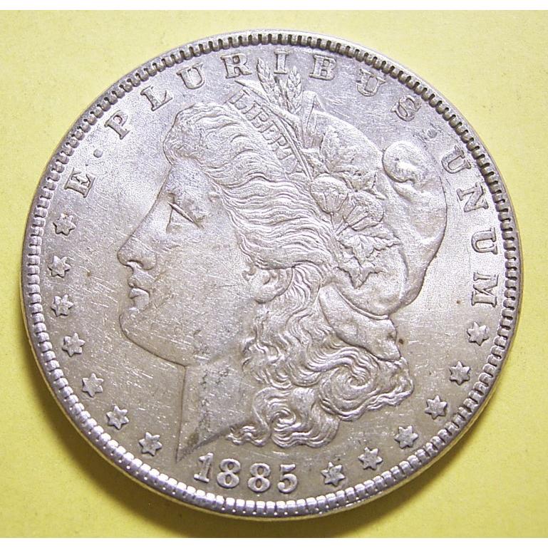 アメリカ　モルガンドル銀貨　1885年 1885年 アメリカ、モルガン1ドル銀貨、XF : 世田谷スタンプ