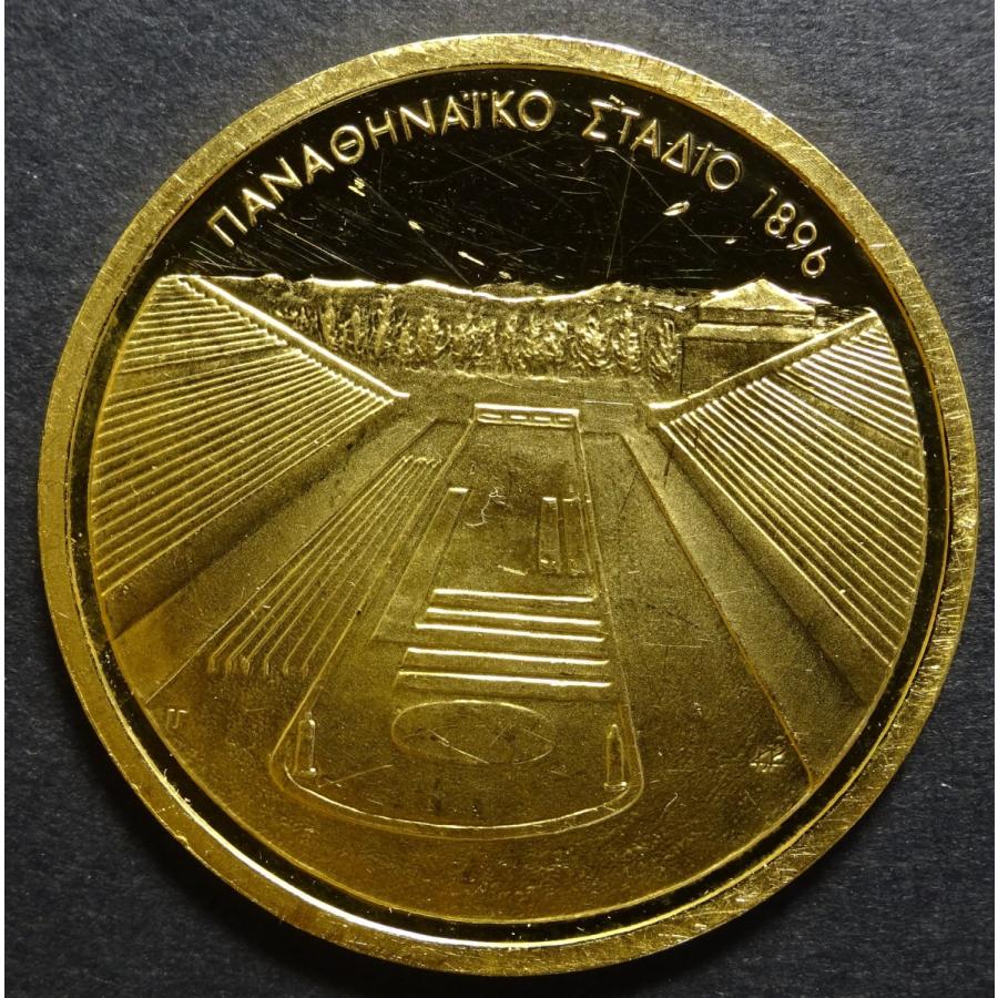 2004年ギリシャオリンピック100EYPΩ金貨、未使用