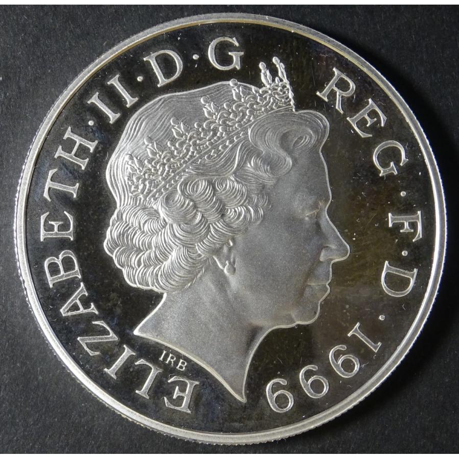 1999年イギリス、ダイアナ妃5ポンド銀貨、プルーフ未使用｜setagaya-coin-pro｜02