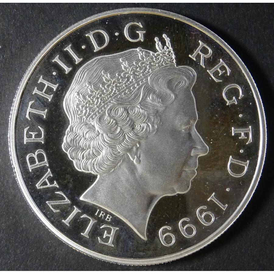 ダイアナ妃 1999年発行 銀製5ポンド 1999年イギリス、ダイアナ妃5ポンド銀貨、プルーフ未使用 : 世田谷