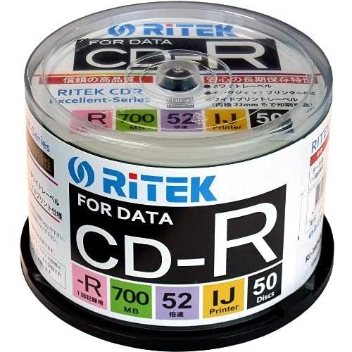 【10個セット】RiDATA Data用CD-R 700MB／50枚スピンドルケース IJP対応 CD-R700EXWP.50RT C x10個