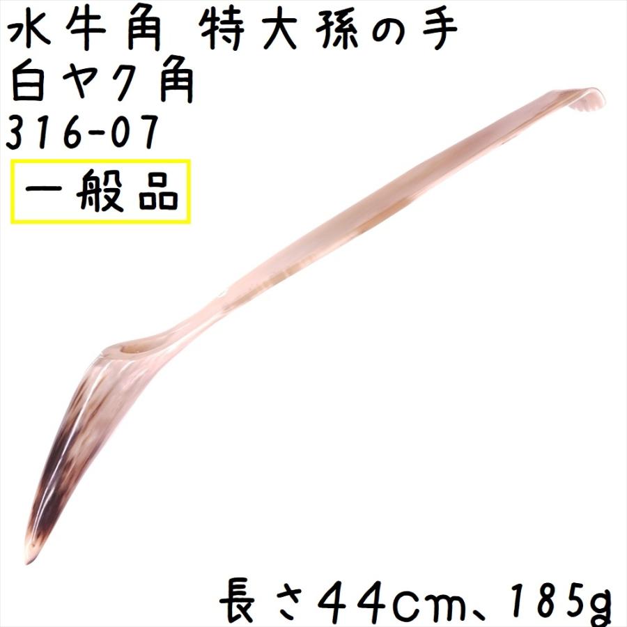 水牛の角 孫の手 特大 D07 一般品 白ヤク角 マッサージ : かっさと櫛の