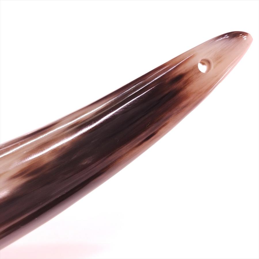 水牛の角 孫の手 特大 D07 一般品 白ヤク角 マッサージ : かっさと櫛の