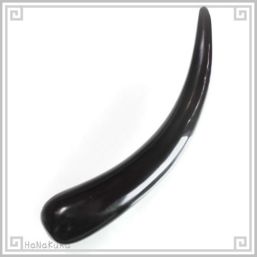 水牛の角 ツボ押し 特大19 黒水牛角 長さ21cmの画像
