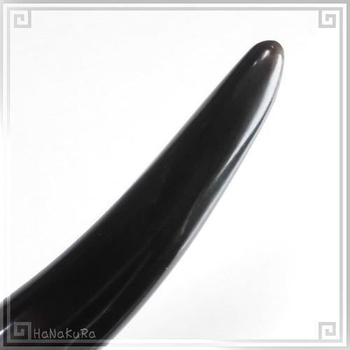 水牛の角 ツボ押し 特大19 黒水牛角 長さ21cmの画像