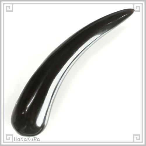 水牛の角 ツボ押し 特大20 黒水牛角 長さ22cmの画像