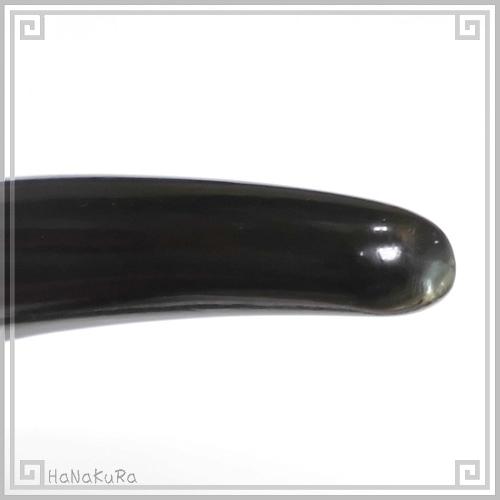 水牛の角 ツボ押し 特大21 黒水牛角 長さ21cmの画像